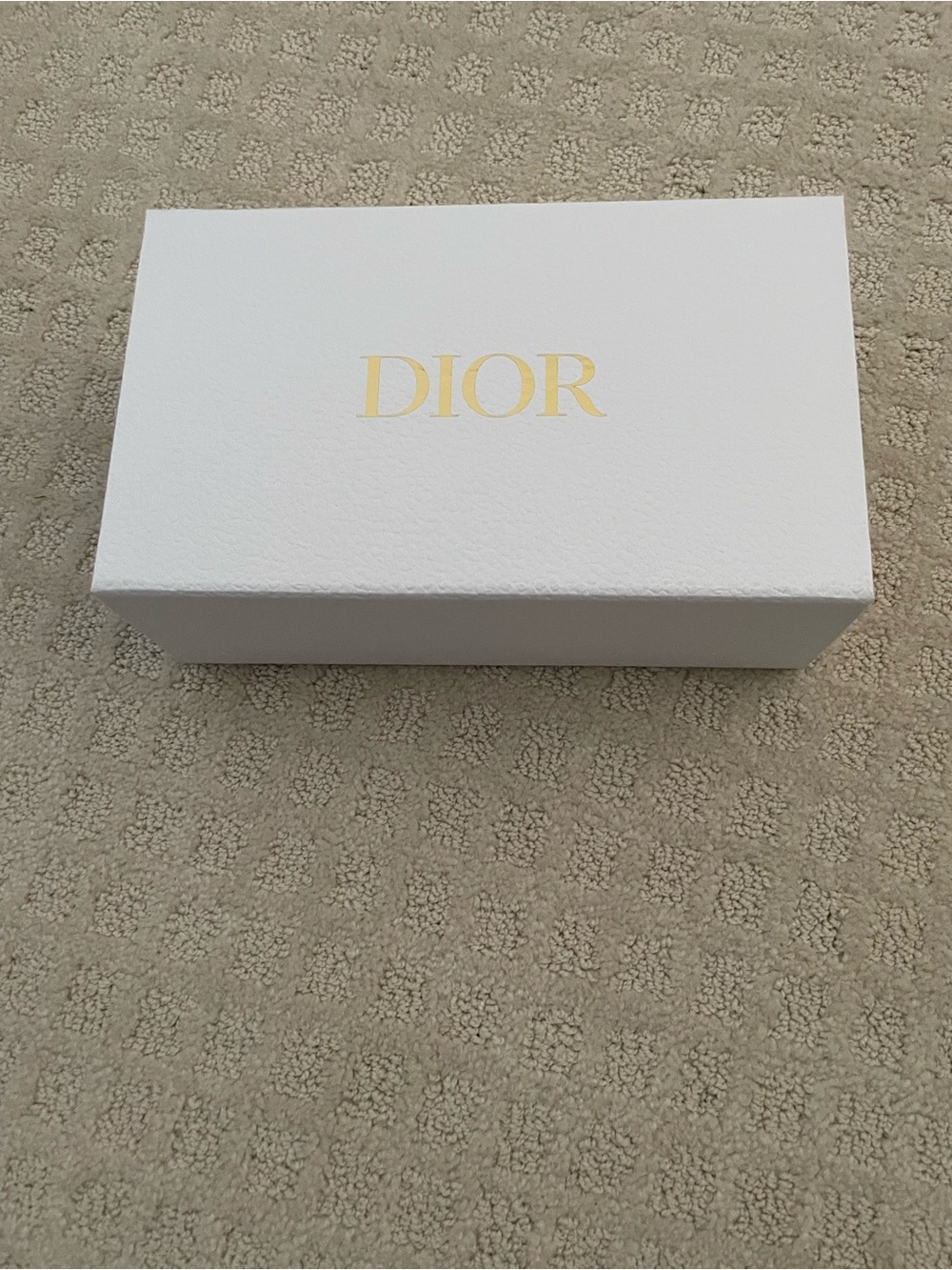Dior White Gift Box with Gold Logo